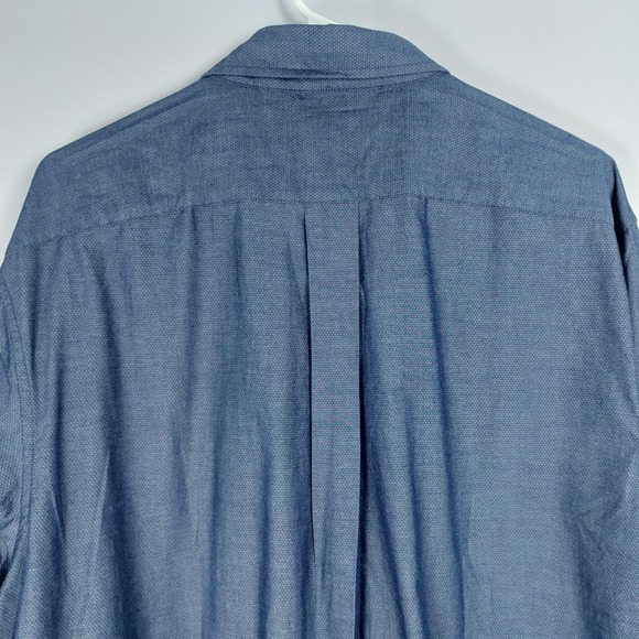 ROWM Navy All Over Print Mens Shirt Sz XL Long Sleeve New With Tags - Picture 8 of 8